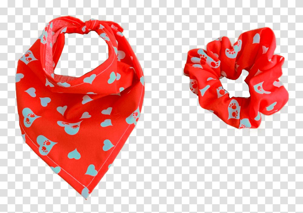 Puppy Heart Bandana Set With Scrunchie Girly, Clothing, Apparel, Headband, Hat Transparent Png