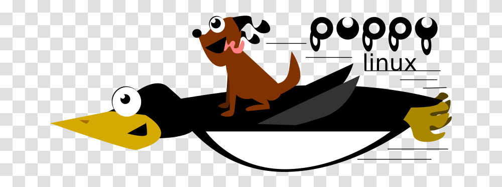 Puppy Linux Logo With Tux Animated Cartoon, Mammal, Animal, Outdoors, Nature Transparent Png