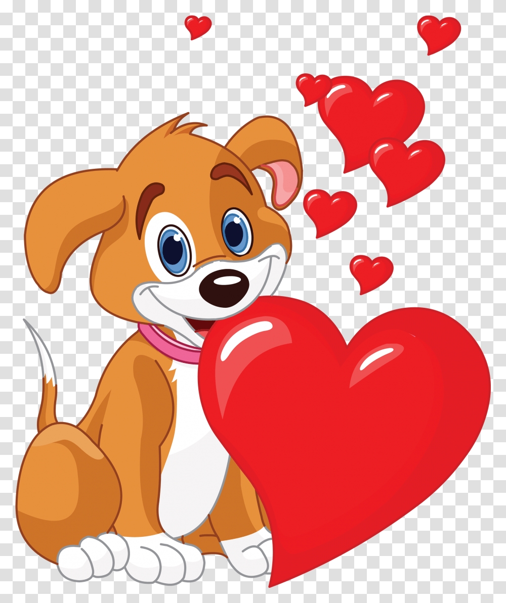 Puppy Love Heart & Free Heartpng Dog In Love Clipart, Sweets, Food, Confectionery Transparent Png