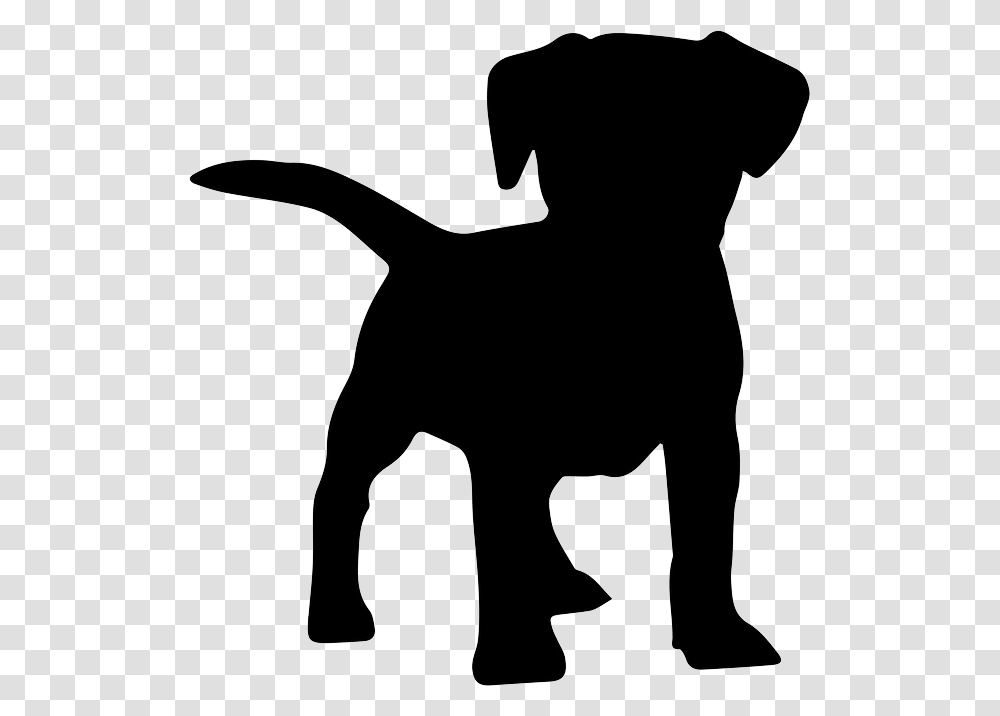 Puppy Pug Boxer Labrador Retriever Dobermann Black Lab Puppy Silhouette, Person, Human, Kneeling, Stencil Transparent Png