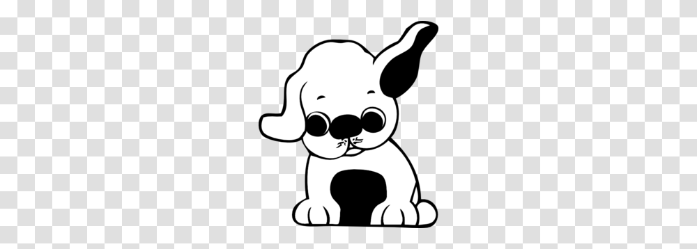 Puppy With Ear Up Clip Art, Stencil, Drawing, Doodle Transparent Png