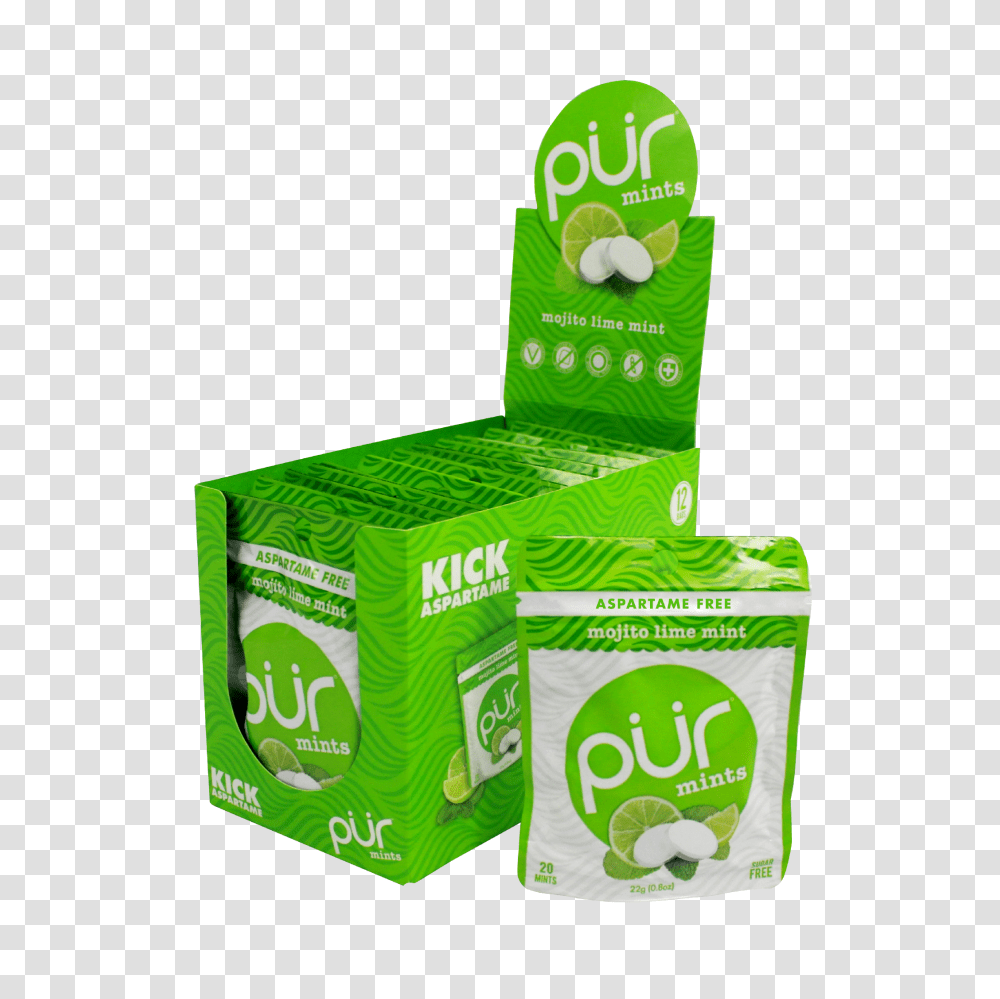 Pur Mints Aspartame Free Mojito Lime Mint Oz Bags, Beverage, Bowl, Food, Plant Transparent Png