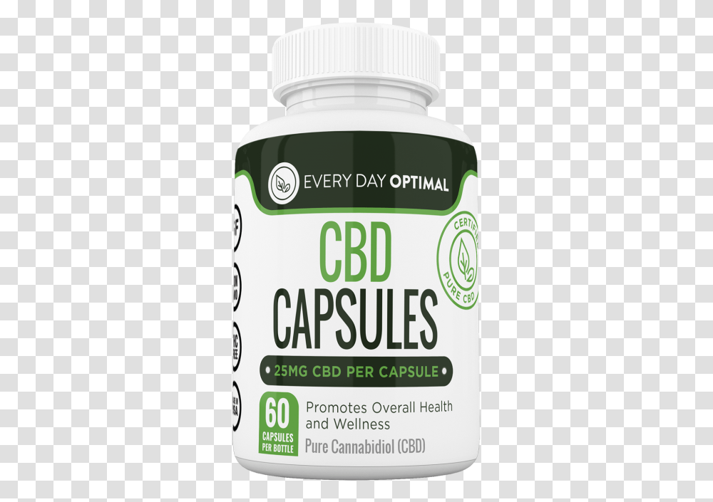 Pure Cbd Oil Capsules 25mg Cbd Oil Per Pill Health Cannabidiol, Plant, Jar, Label Transparent Png