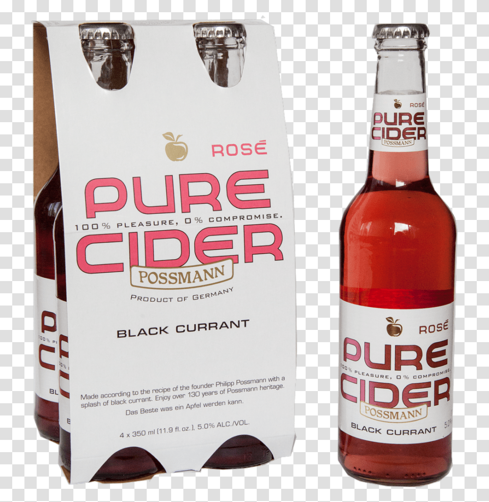 Pure Cider Rose Possman Rose Cider, Liquor, Alcohol, Beverage, Bottle Transparent Png