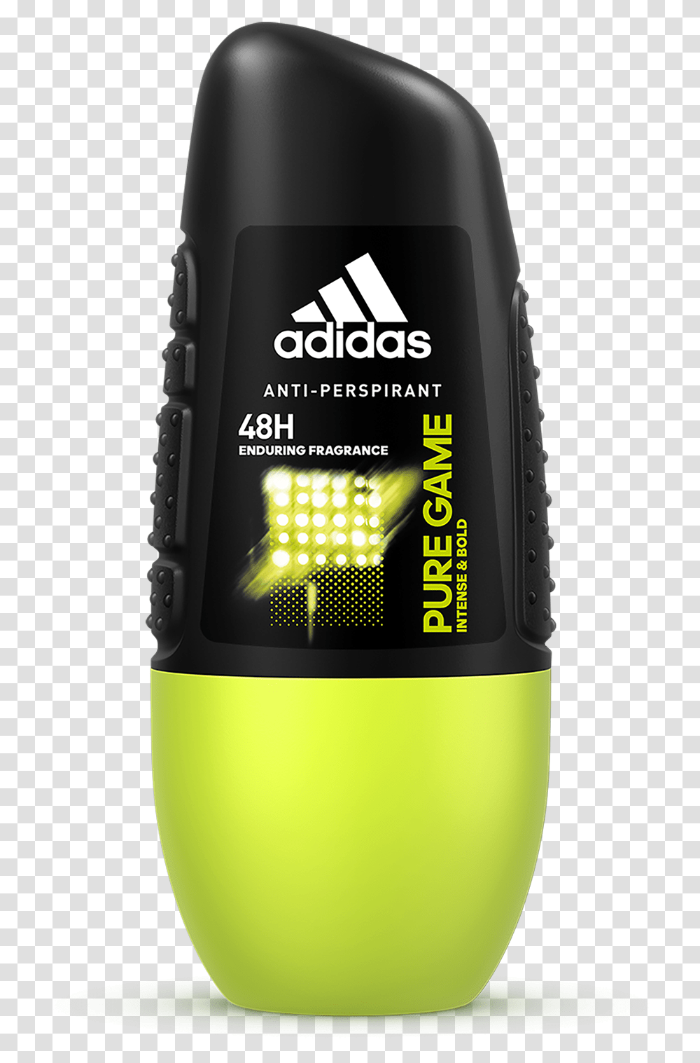 Pure Game Anti Perspirant Roll On For Him Adidas Roll On Pure Game, Bottle, Cosmetics, Alcohol, Beverage Transparent Png