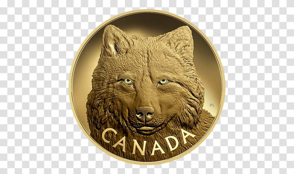 Pure Gold One Gold Wolf Coin, Mammal, Animal, Money, Coyote Transparent Png