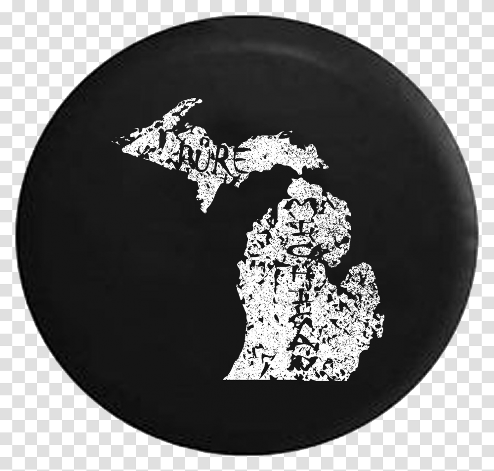 Pure Michigan State Pride Jeep Camper Spare Tire Cover Circle, Astronomy, Hat, Apparel Transparent Png