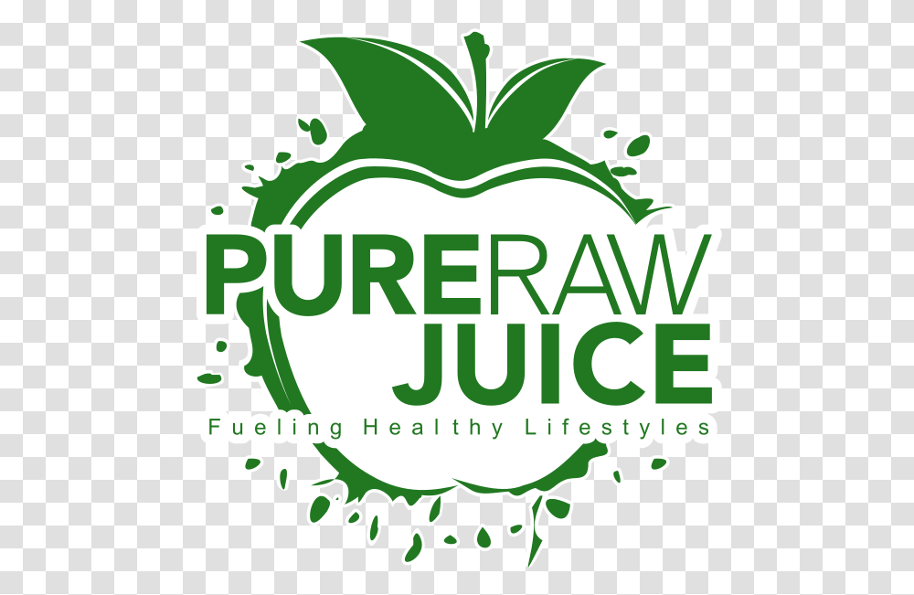 Pure Raw Juice Logo, Label, Plant, Vegetation Transparent Png