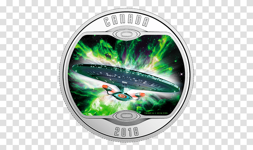 Pure Silver Glow Star Trek Enterprise, Disk, Logo, Symbol, Trademark Transparent Png