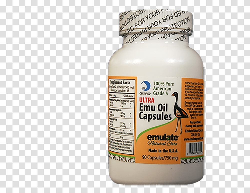 Pure Ultra Emu Oil Capsules Agaricus, Mayonnaise, Food, Jar, Plant Transparent Png