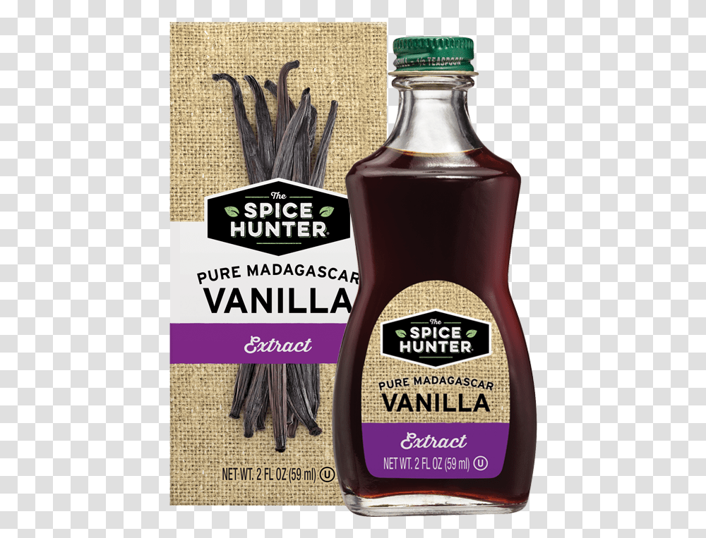 Pure Vanilla Extract Glass Bottle, Food, Seasoning, Syrup, Ketchup Transparent Png