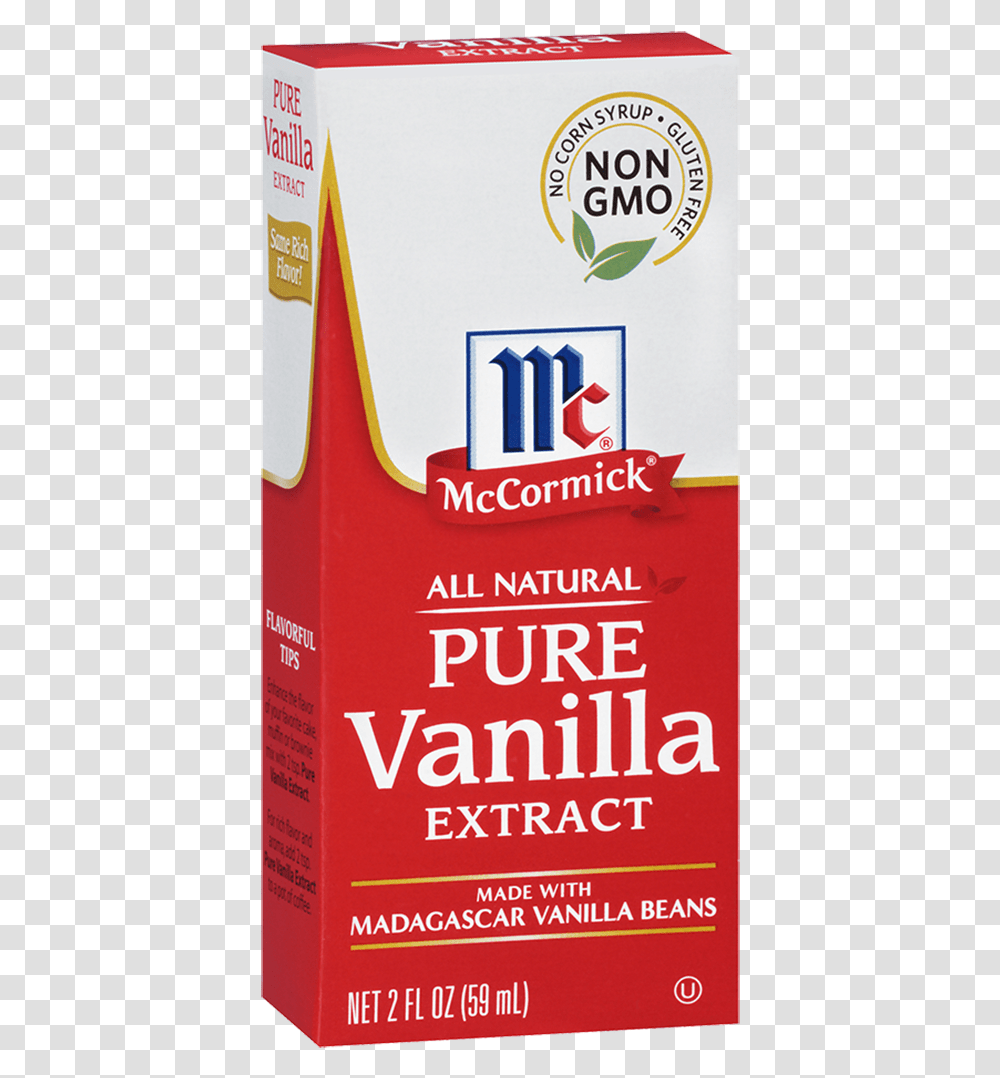 Pure Vanilla Extract Mccormick Vanilla Extract Alcohol, Poster, Advertisement, Food, Plant Transparent Png