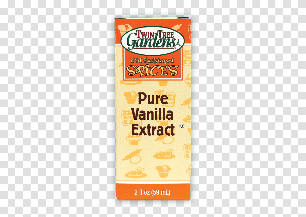 Pure Vanilla Extract - Twin Tree Gardens Food, Text, Label, Advertisement, Poster Transparent Png