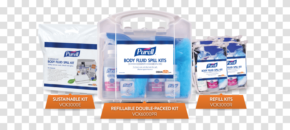 Purell Body Fluid Spill Kit, First Aid, Furniture, Bandage, Cabinet Transparent Png