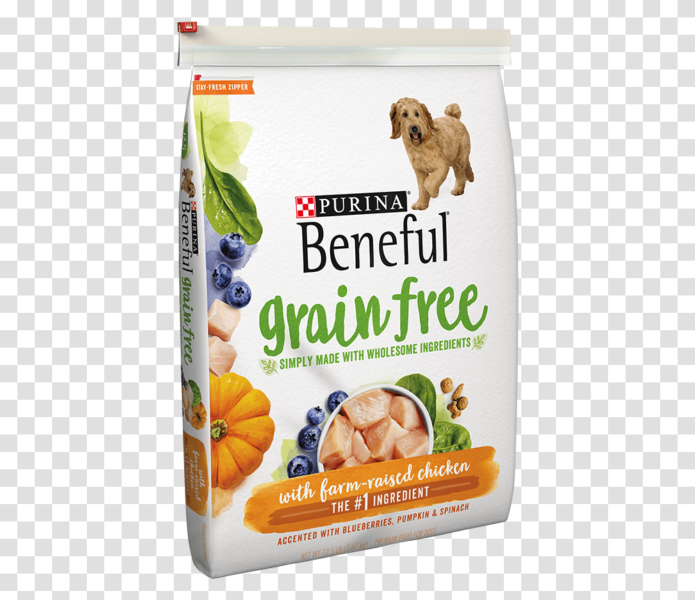 Purina Beneful Grain Free Dry Dog Food, Plant, Fruit, Blueberry, Beverage Transparent Png