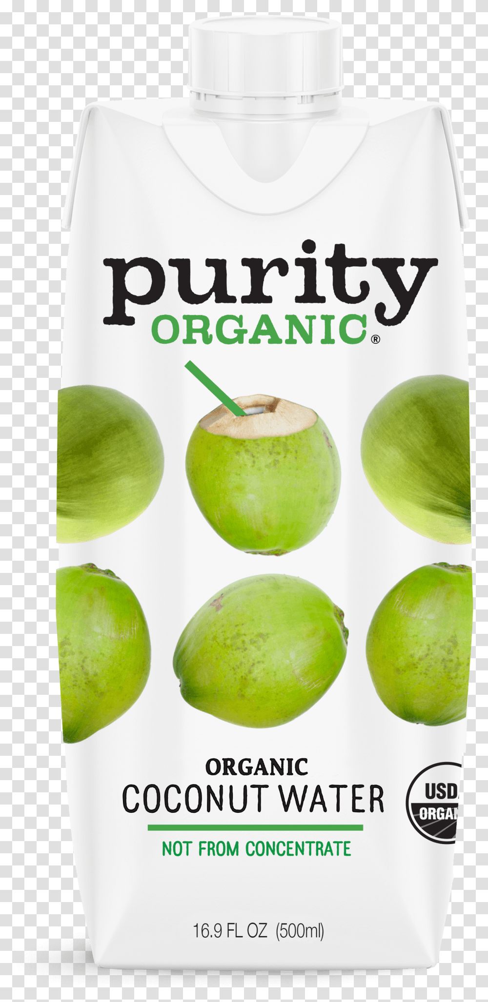 Purity Organic Coconut Water 1 Liter, Plant, Fruit, Food, Vegetable Transparent Png