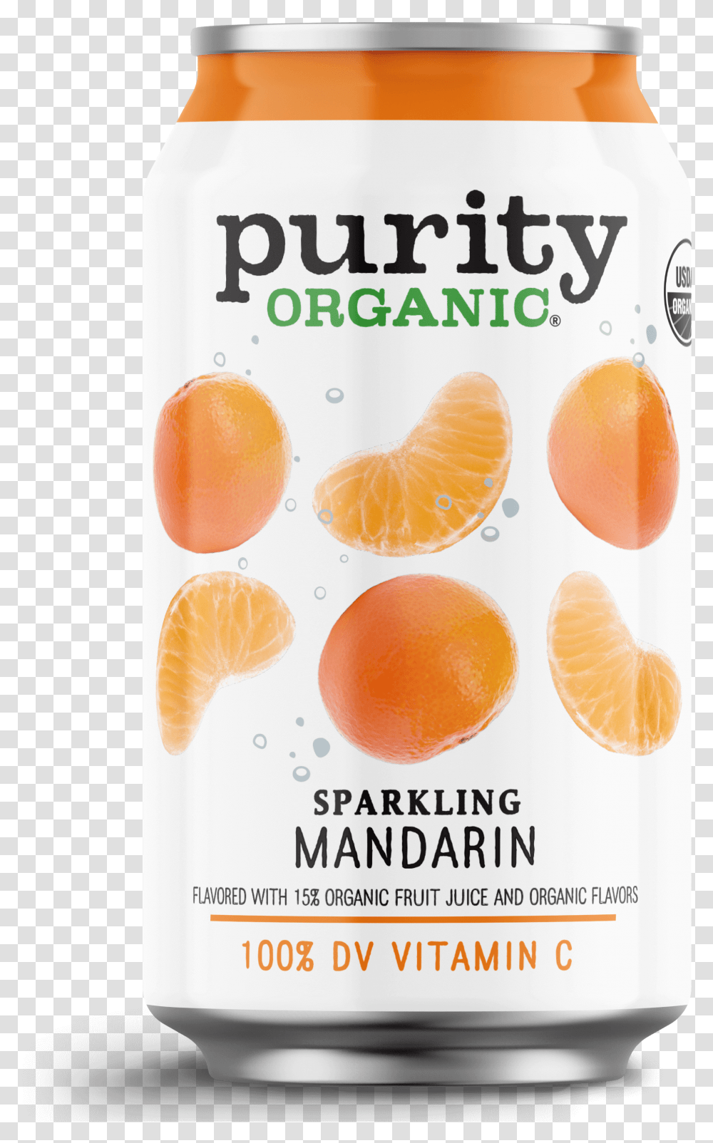 Purity Organic Sparkling, Orange, Citrus Fruit, Plant, Food Transparent Png