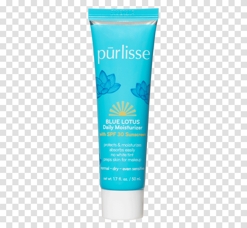 Purlisse Blue Lotus Essential Daily Moisturizer Spf, Bottle, Cosmetics, Book, Shampoo Transparent Png