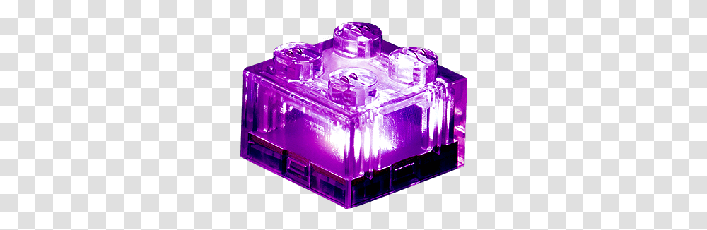 Purple 2x2 Light Stax Brick Effect, Ice, Outdoors, Nature, LED Transparent Png