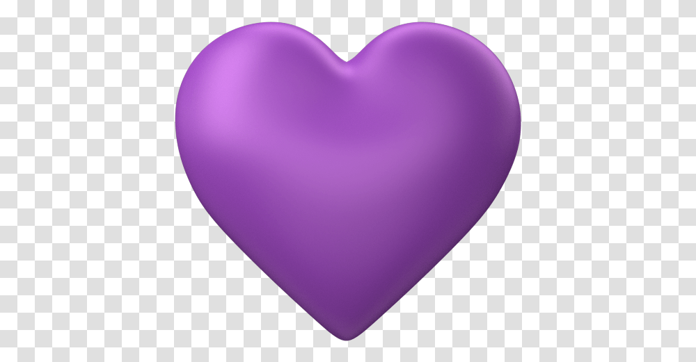 Purple 3d Love Heart With Background Valentine Background Purple Heart, Balloon, Cushion, Pillow, Female Transparent Png