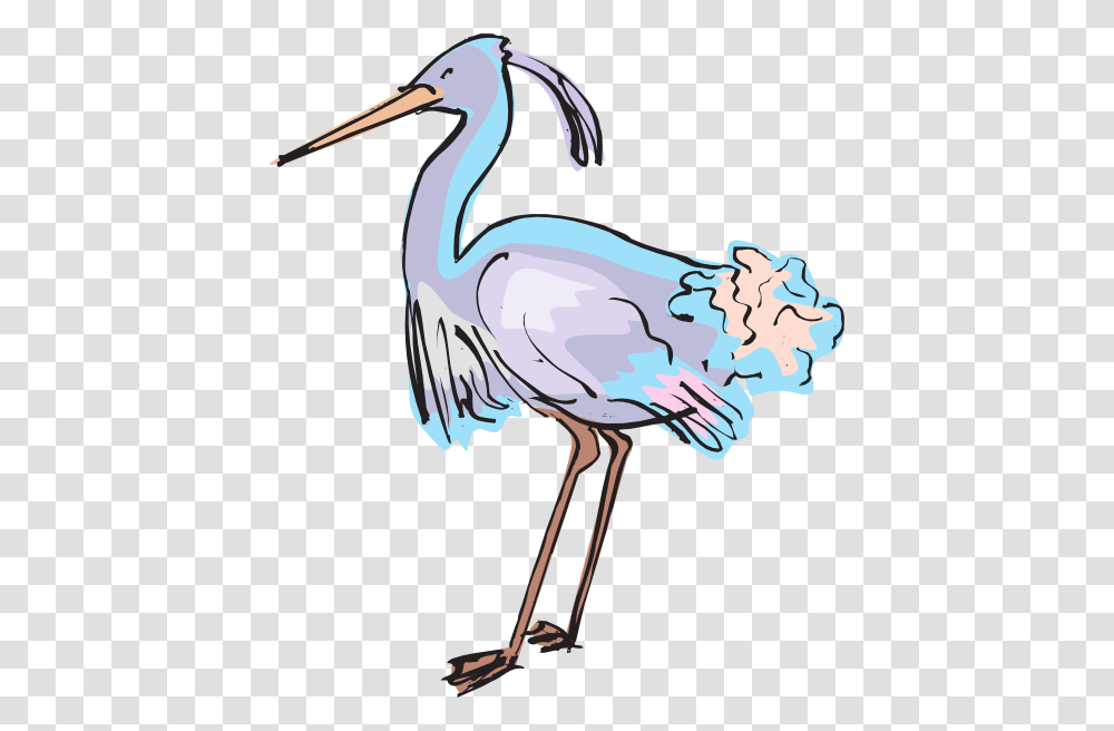 Purple And Blue Heron Clip Art, Crane Bird, Animal, Stork, Blow Dryer Transparent Png