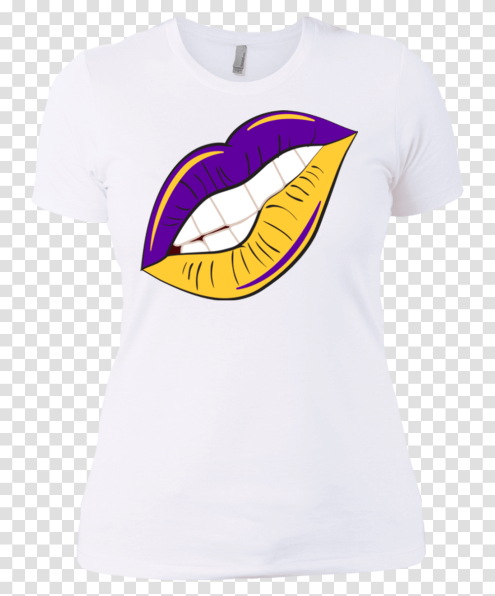 Purple And Gold Lips Slim Fit Trumpeter Swan, Clothing, Apparel, T-Shirt, Sleeve Transparent Png