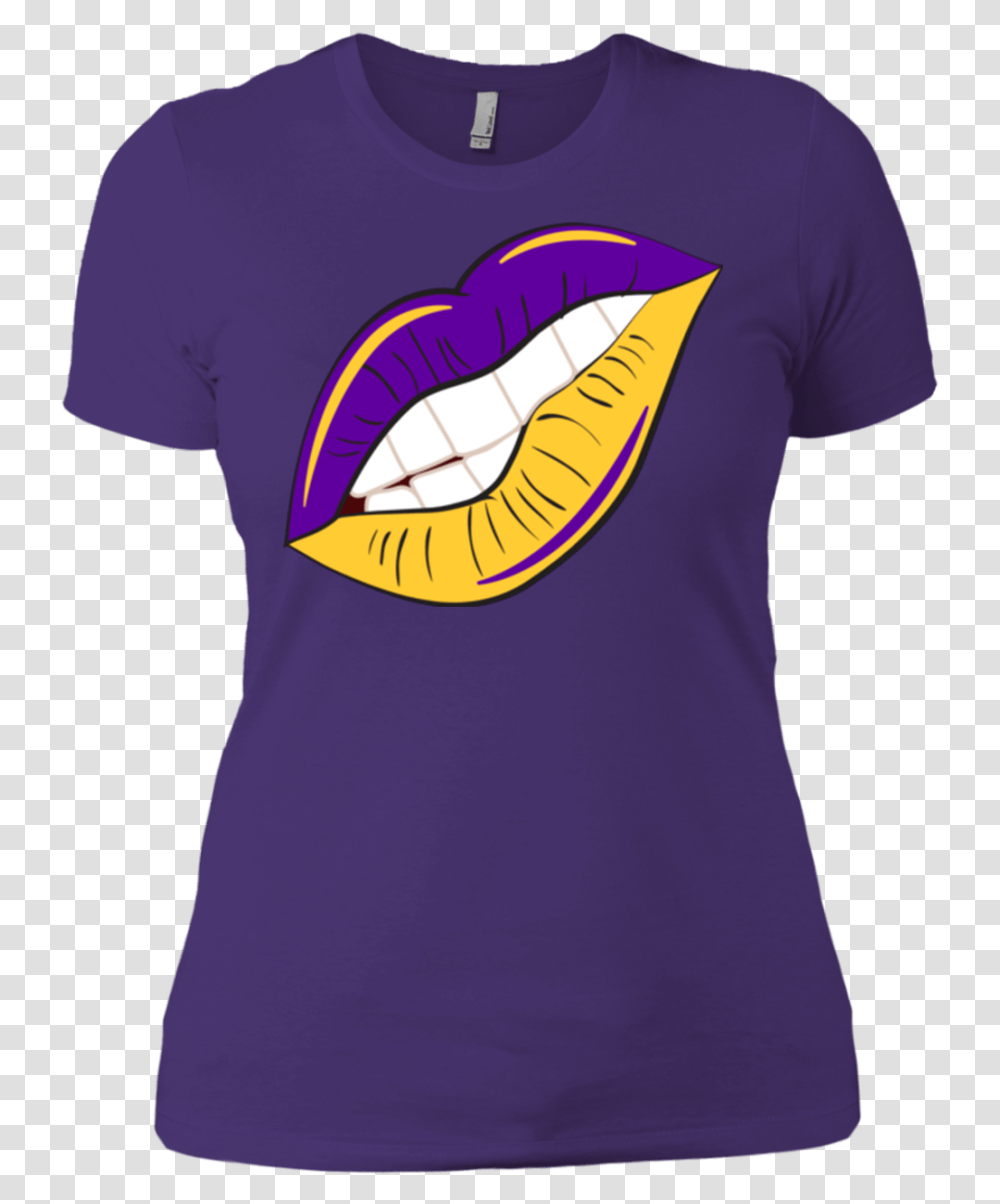 Purple And Gold Lips Slim Fit - Moneymikesstore Gucci Shirt Women Rabbit, Clothing, Apparel, T-Shirt, Sleeve Transparent Png
