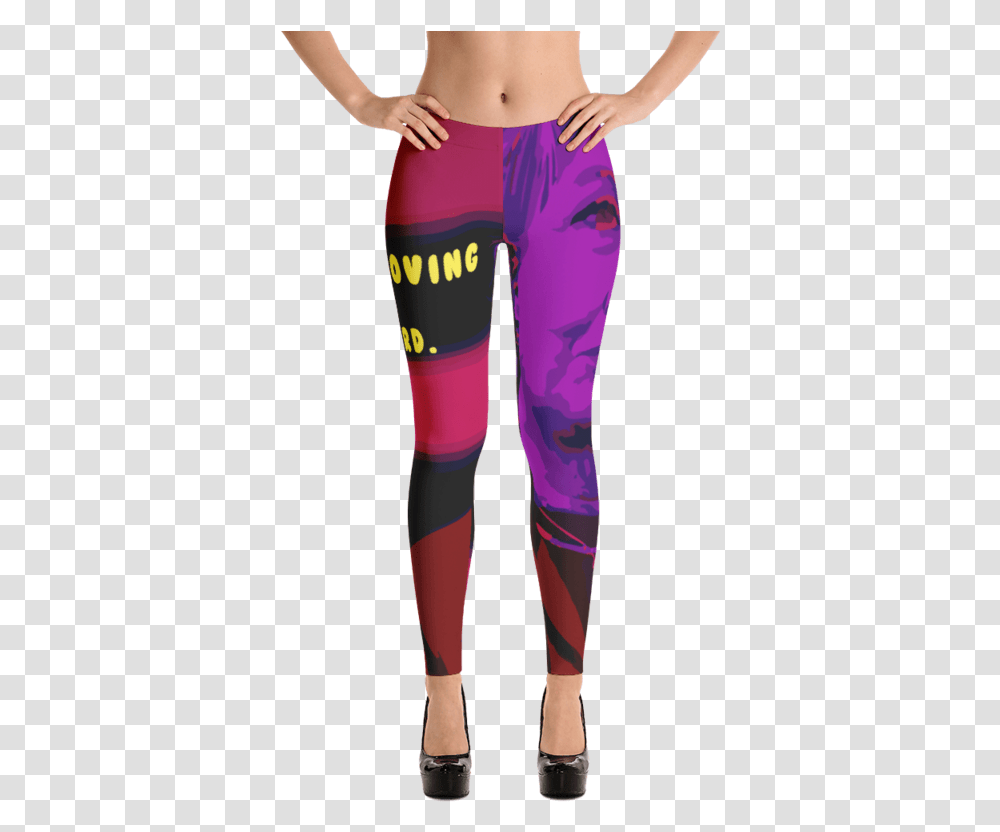 Purple And Green Striped Leggings, Pants, Apparel, Person Transparent Png