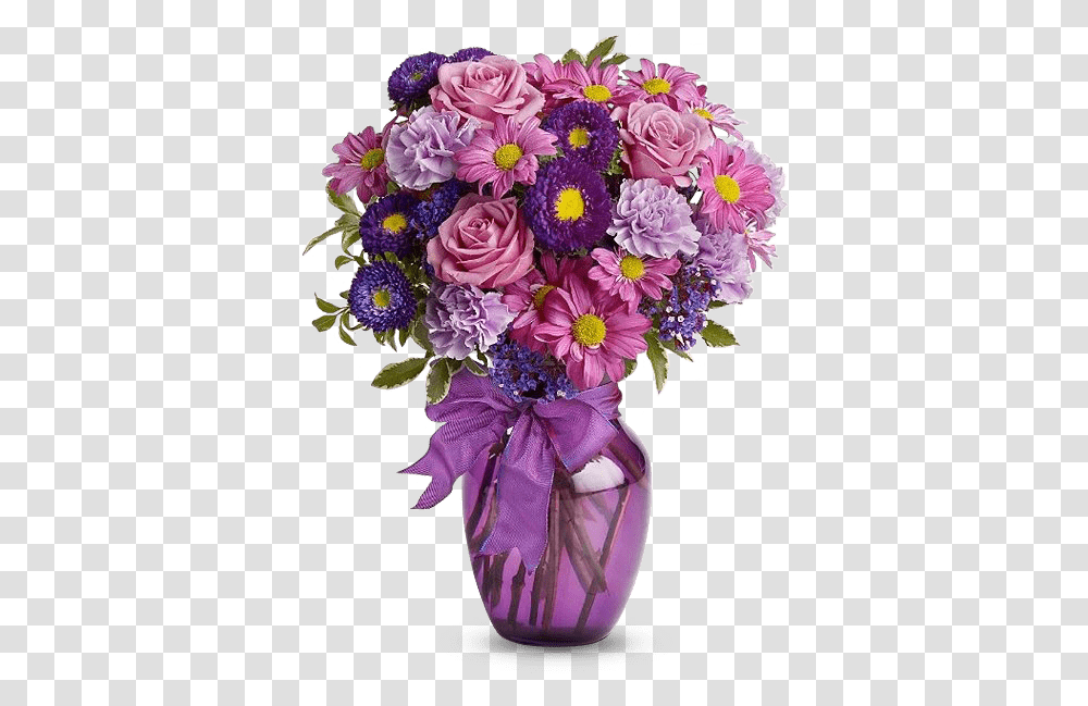 Purple And Lavender Flowers Birthday Flowers, Plant, Floral Design, Pattern Transparent Png
