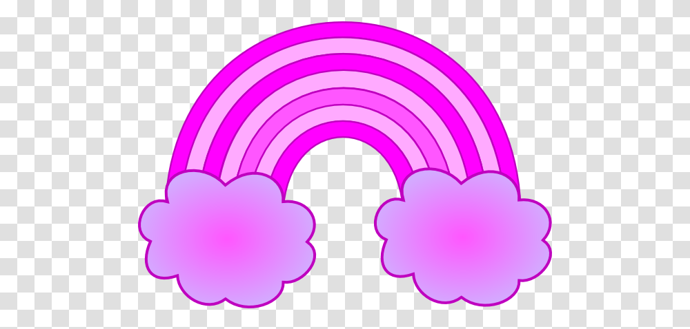 Purple And Pink Rainbow With 2 Clouds Clip Art Rainbow Pink And Violet, Graphics, Outdoors, Light, Nature Transparent Png
