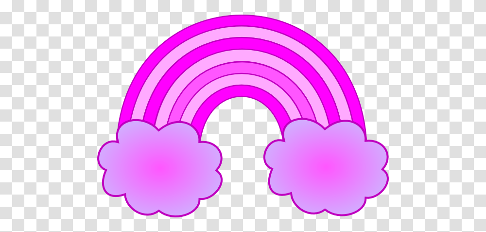Purple And Pink Rainbow With Clouds Clip Art, Nature, Outdoors, Network Transparent Png