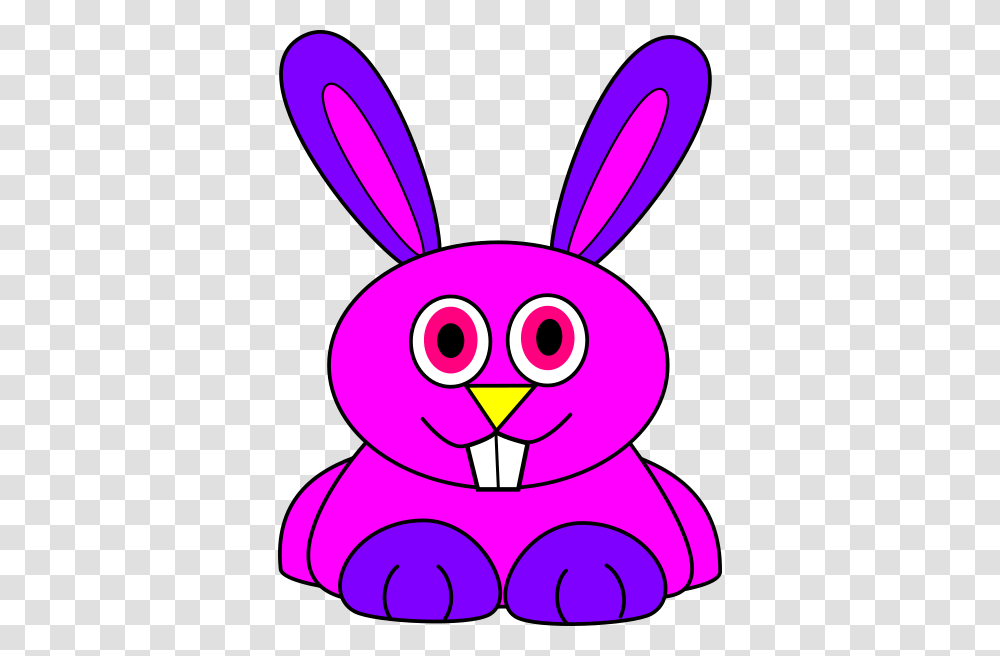 Purple And Pink Sitting Bunny Clip Art, Rodent, Mammal, Animal, Rabbit Transparent Png