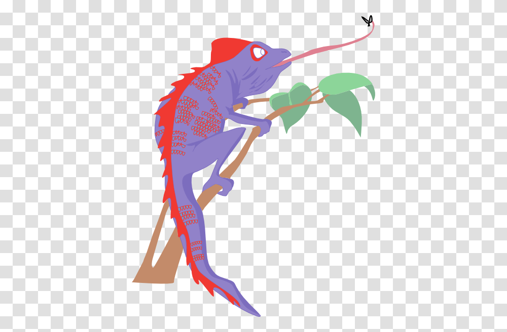 Purple And Red Chameleon Clip Art, Iguana, Lizard, Reptile, Animal Transparent Png