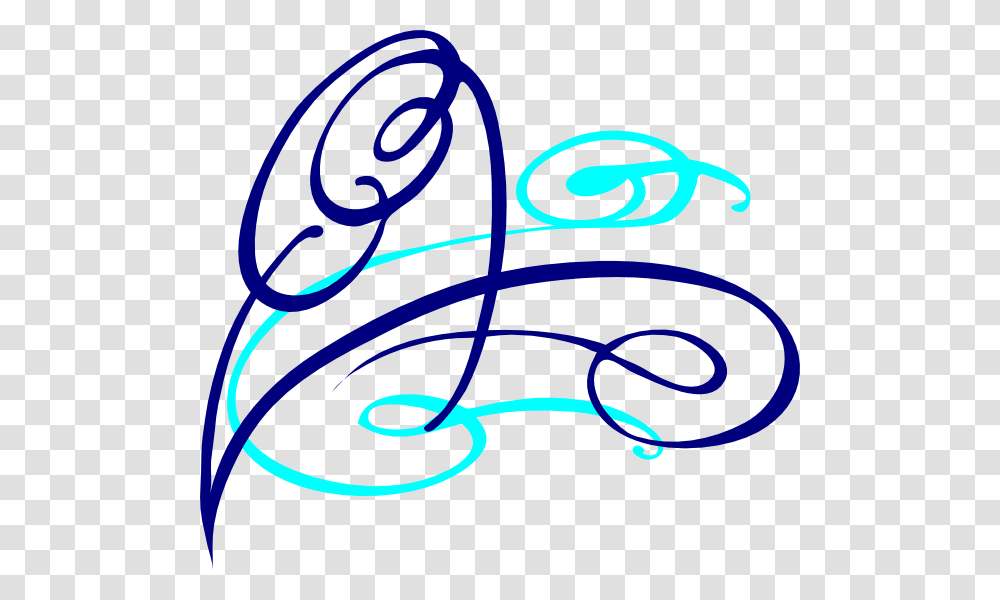 Purple And Teal Decorative Swirl Clip Art, Handwriting, Calligraphy, Scissors Transparent Png