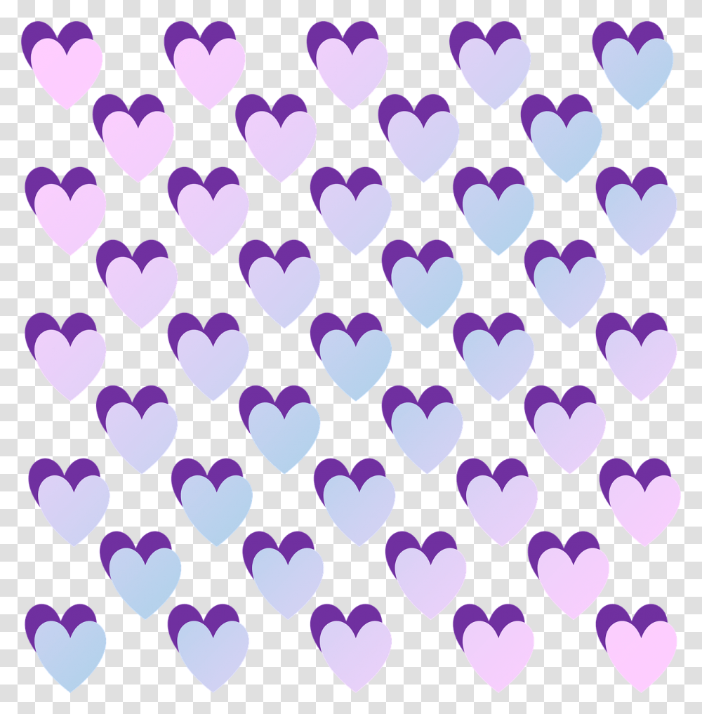 Purple And White Hearts Background Pink And Purple Pastel Heart, Rug, Texture, Pattern, Polka Dot Transparent Png