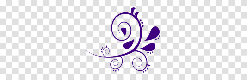 Purple And White Swirl Branch Clip Art, Floral Design, Pattern, Poster Transparent Png