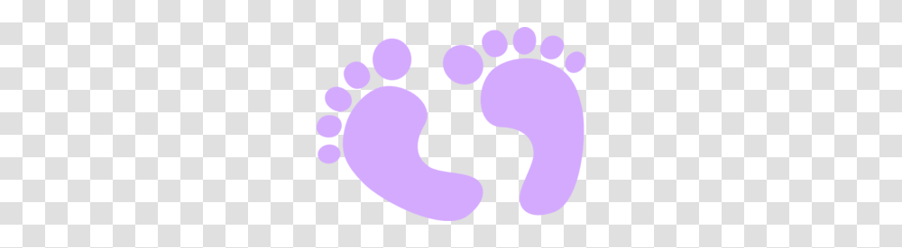 Purple Baby Border Clipart, Footprint Transparent Png