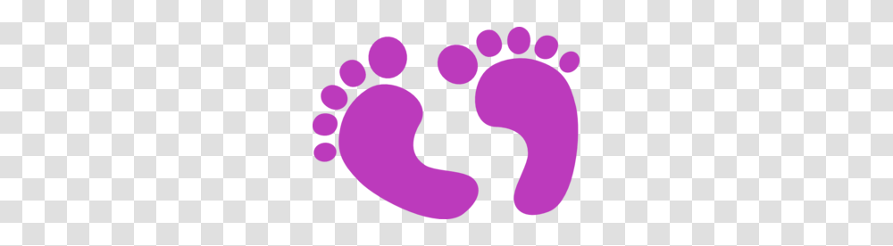 Purple Baby Feet Clip Art, Footprint Transparent Png