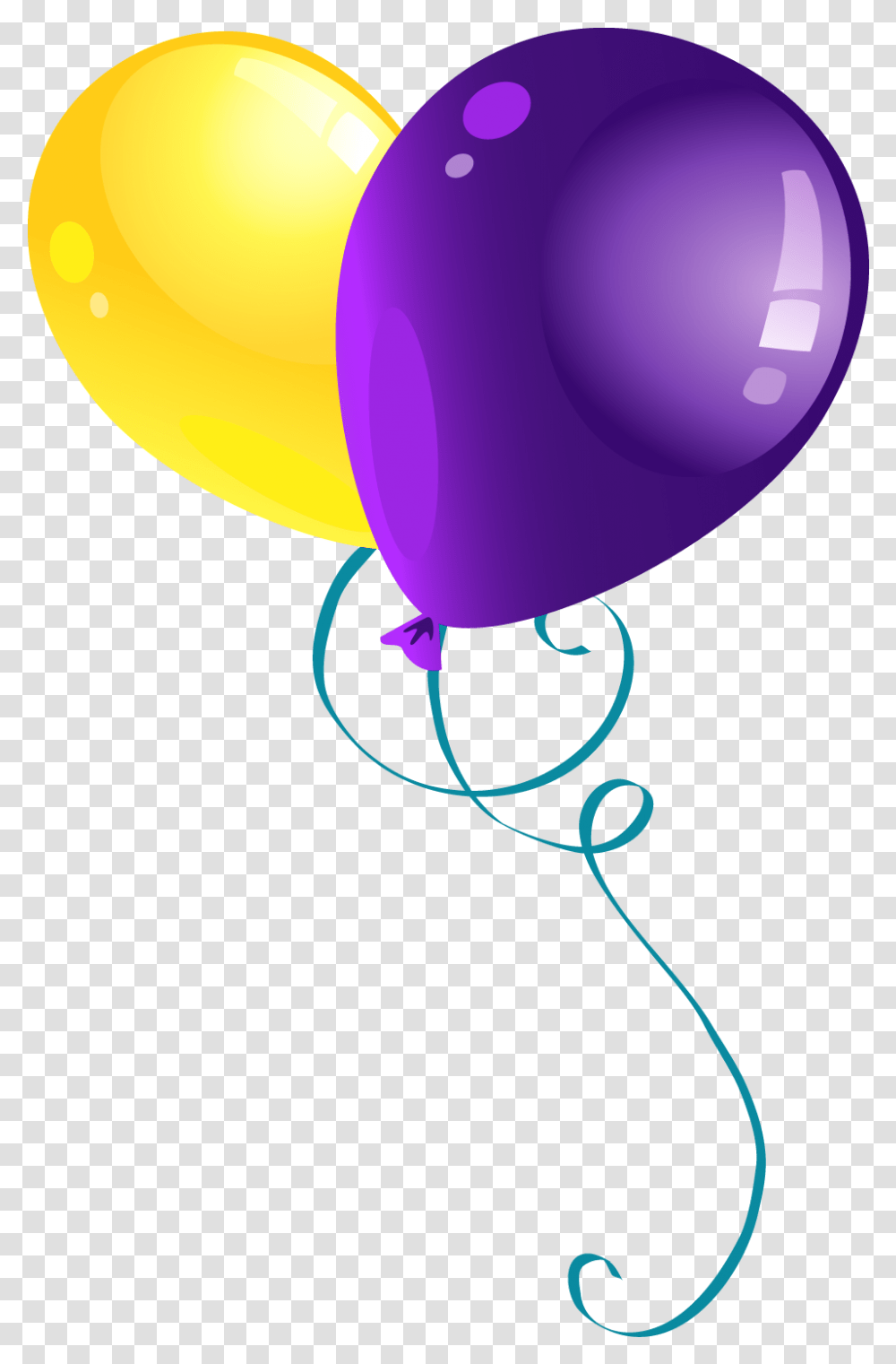 Purple Balloons Clipart Picture Purple And Yellow Balloons Transparent Png