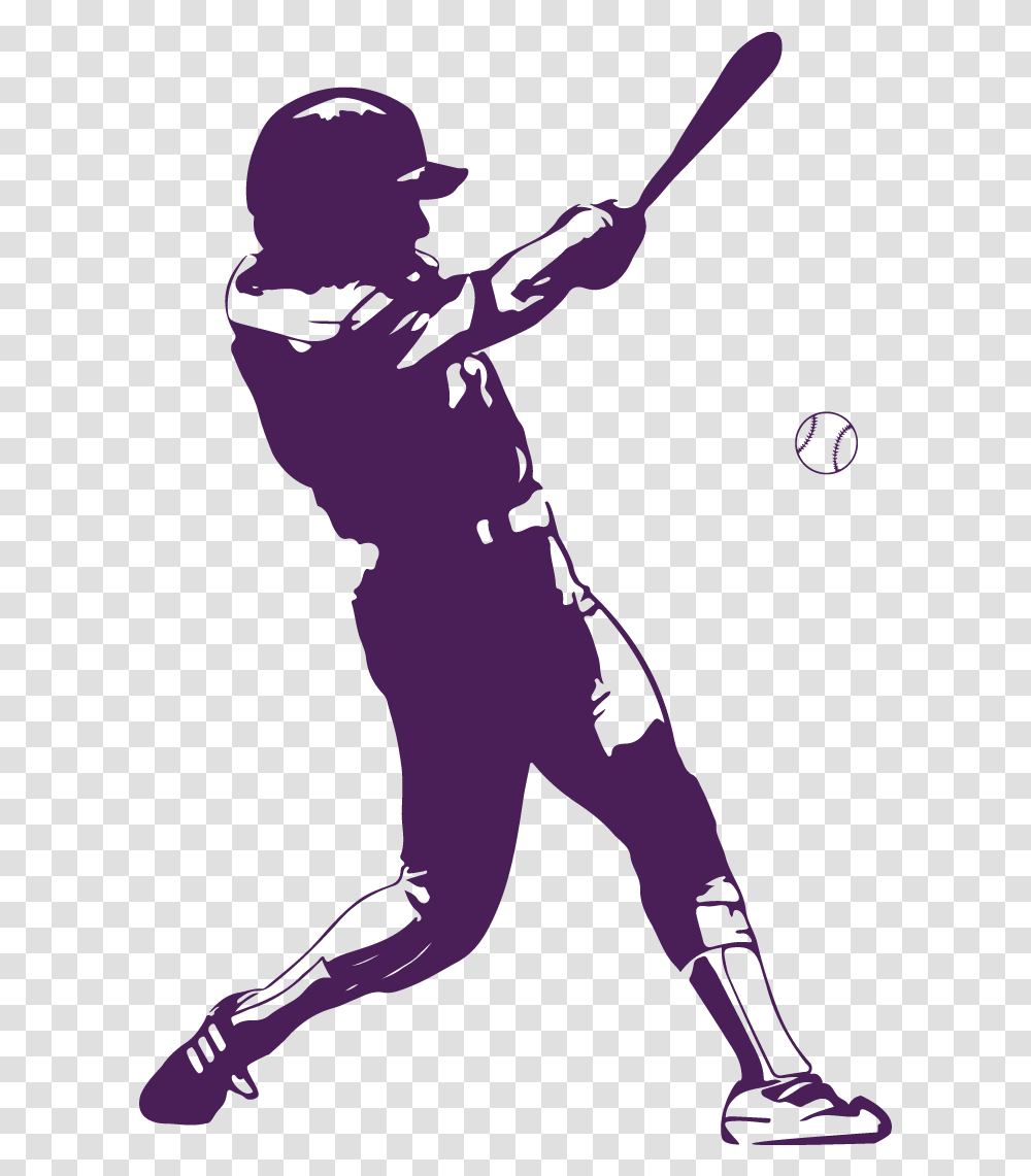 Purple Baseball Player Image Baseball, Person, Silhouette, People, Leisure Activities Transparent Png