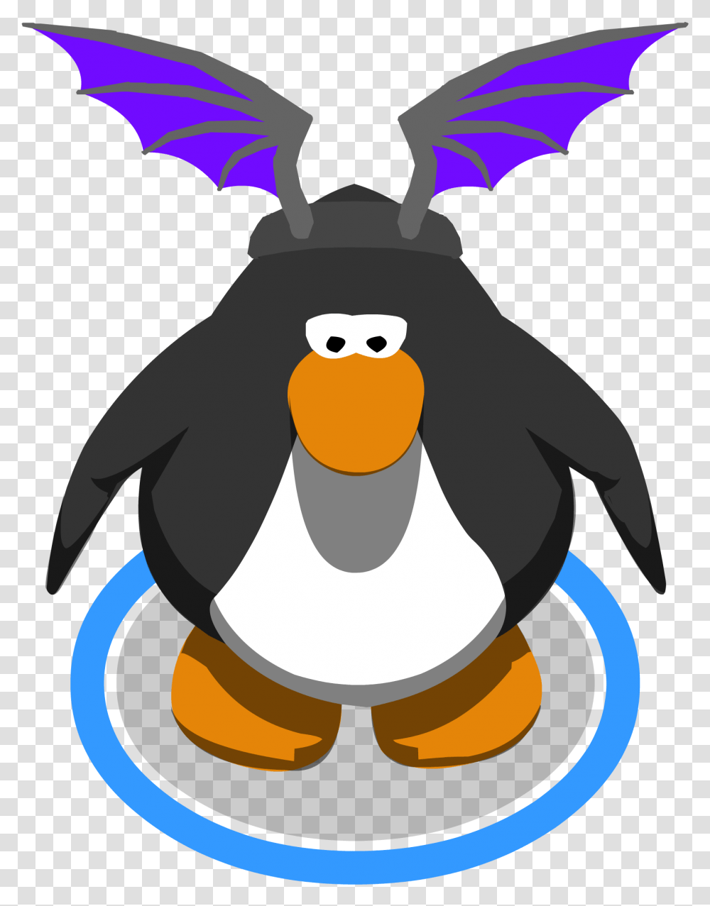 Purple Bat Wings In Game Club Penguin Character In Game, Bird, Animal Transparent Png