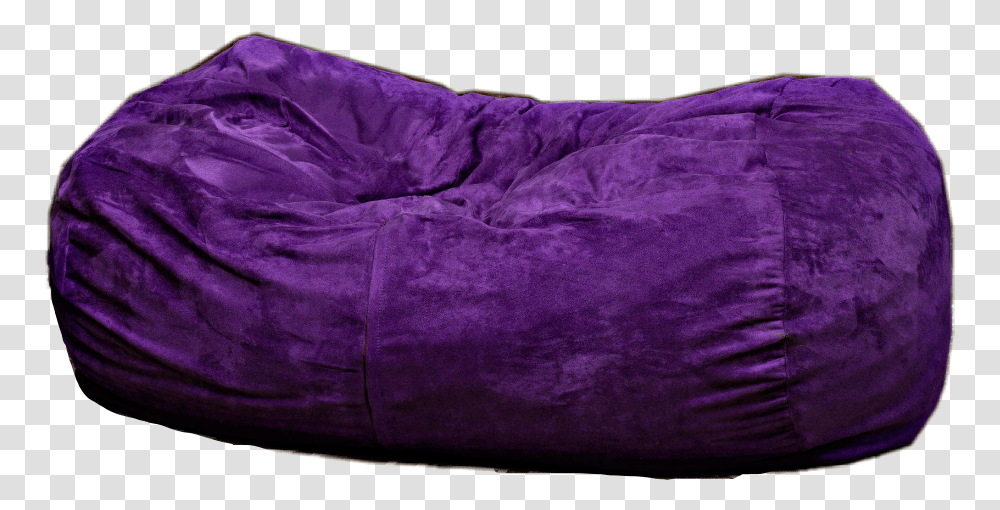Purple Beanbag Lounger Chair Furniture Comfy Freetoedit, Pillow, Cushion, Velvet, Blanket Transparent Png