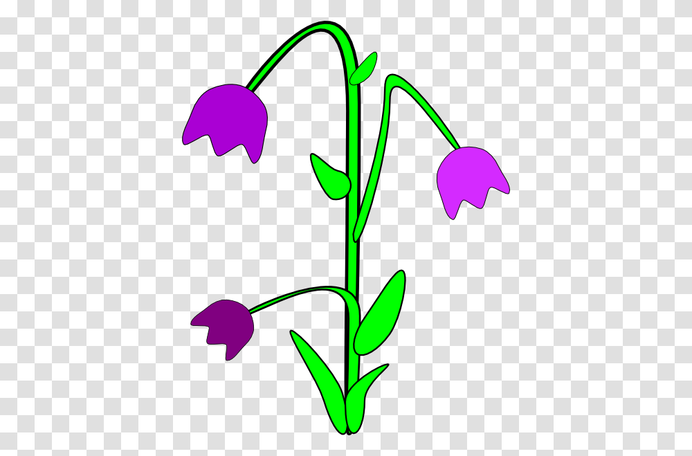 Purple Bell Flowers Clip Art Free Vector, Plant, Blossom, Petal Transparent Png