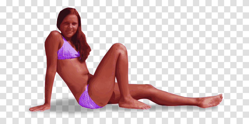 Purple Bikini Lady Girl, Person, Female, Outdoors Transparent Png