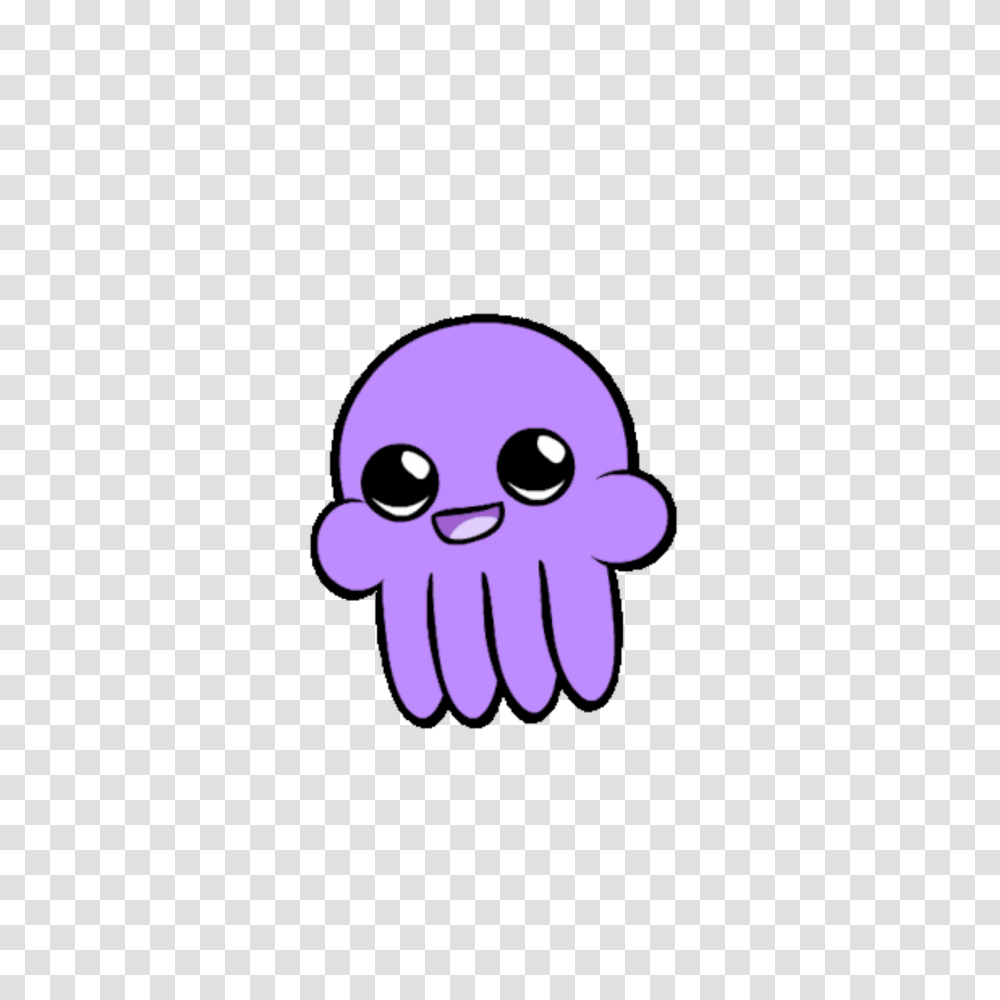 Purple Blue Cute Octopus, Hand, Light Transparent Png