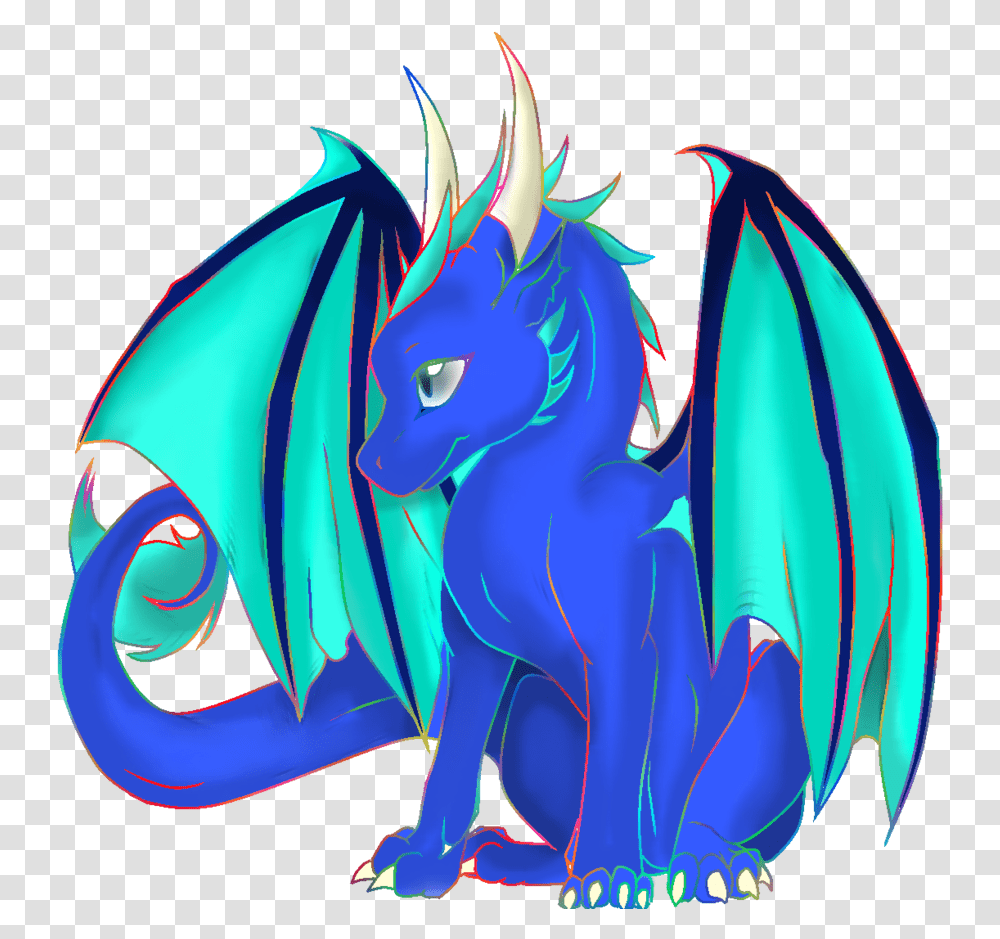 Purple Blue Dragon Standing With Wings Spread Clipart Cute Pics Of Dragons Transparent Png