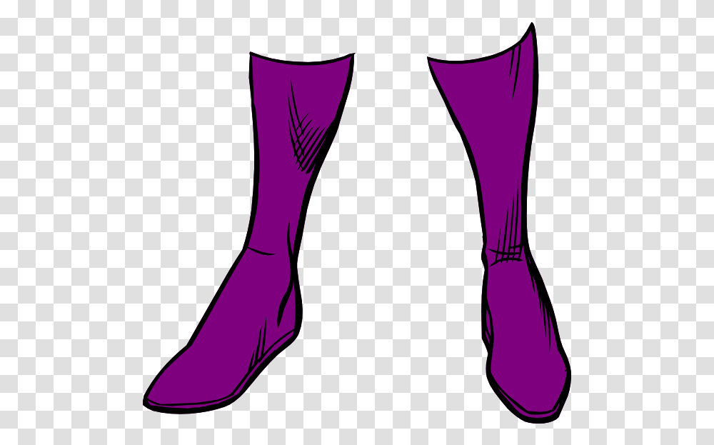 Purple Boots Superhero Boots Clipart, Clothing, Shoe, Footwear, Silhouette Transparent Png