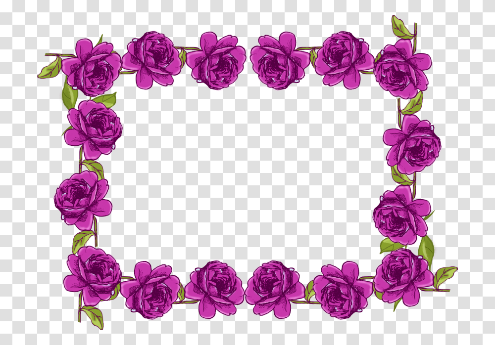 Purple Border Frame, Floral Design, Pattern Transparent Png