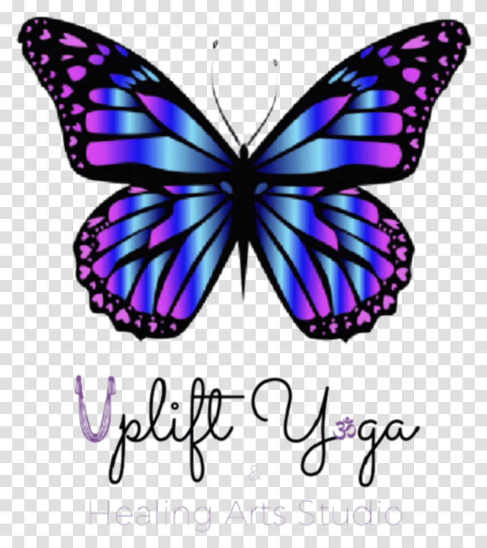Purple Butterfly Leaving Hands Blue Real Purple Butterfly, Pattern, Insect Transparent Png
