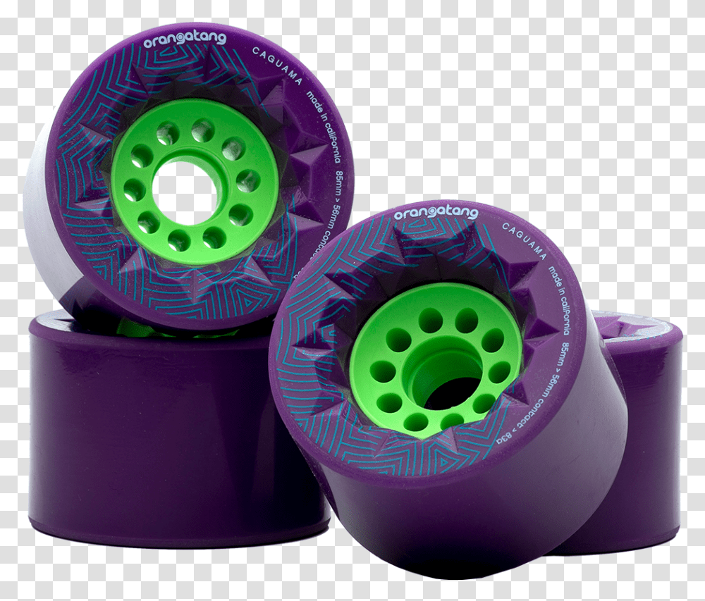 Purple Caguama Orangatang Wheels, Reel, Tape, Spiral, Machine Transparent Png